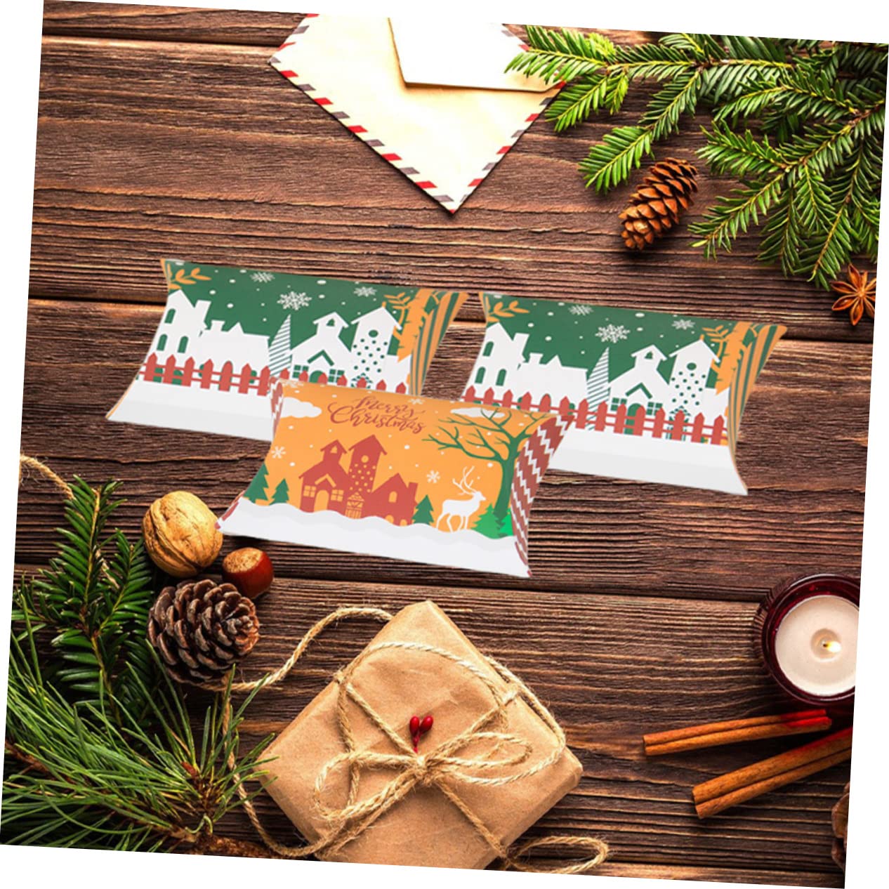 BESTYASH 50pezzi Scatole Natalizie Scatole Per Biscotti Natale Articoli Per Feste