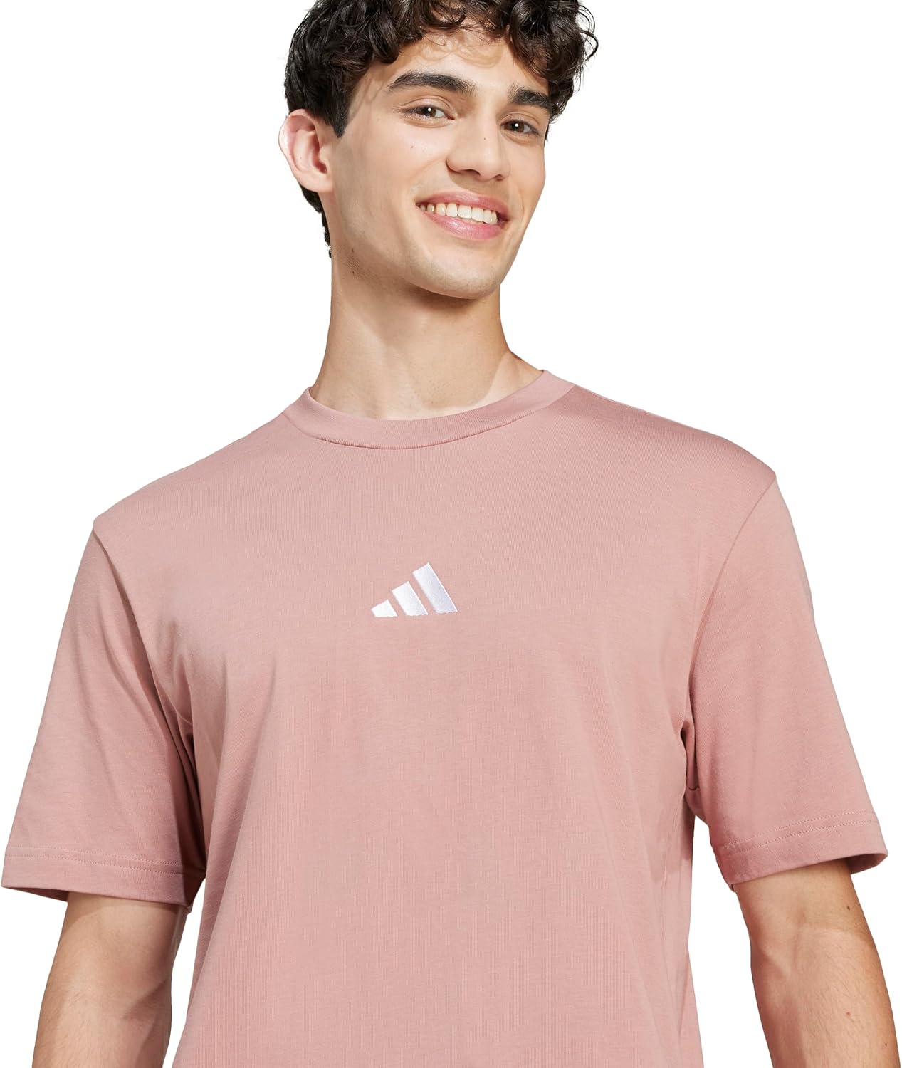 Adidas Mens Essentials Small Logo Single Jersey T-Shirt - Image 3