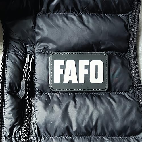 Miniatura 9 de Parches de PVC FAFO  Parche de moral militar para chaqueta, mochila, arnés para perro  Gancho y bucle, accesorios Molle (Acronym - Blanco (tejido))