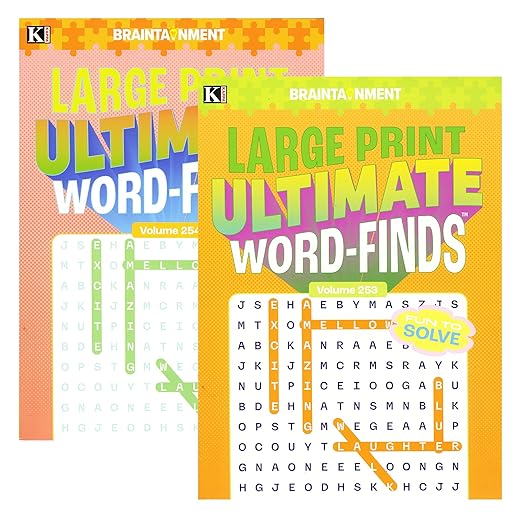 Kappa ultimate word finds puzzle book 2 titles, word search find words books for adults teens, training learning with game, 2-pack