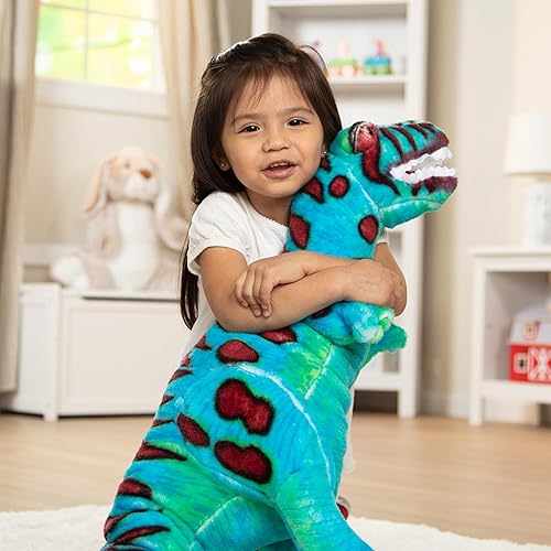 Miniatura 2 de Melissa & Doug, dinosaurio T-Rex gigante; animal de peluche realista (más de 2 pies de altura)
