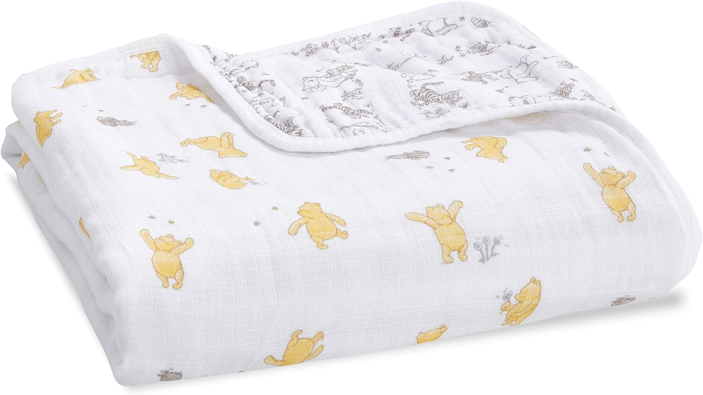 Dream Blanket, Boutique Muslin Baby Blankets for Girls & Boys, Ideal Lightweight Newborn Nursery & Crib Blanket, Unisex Toddler & Infant Bedding, Shower & Registry Gift, Winnie The Pooh