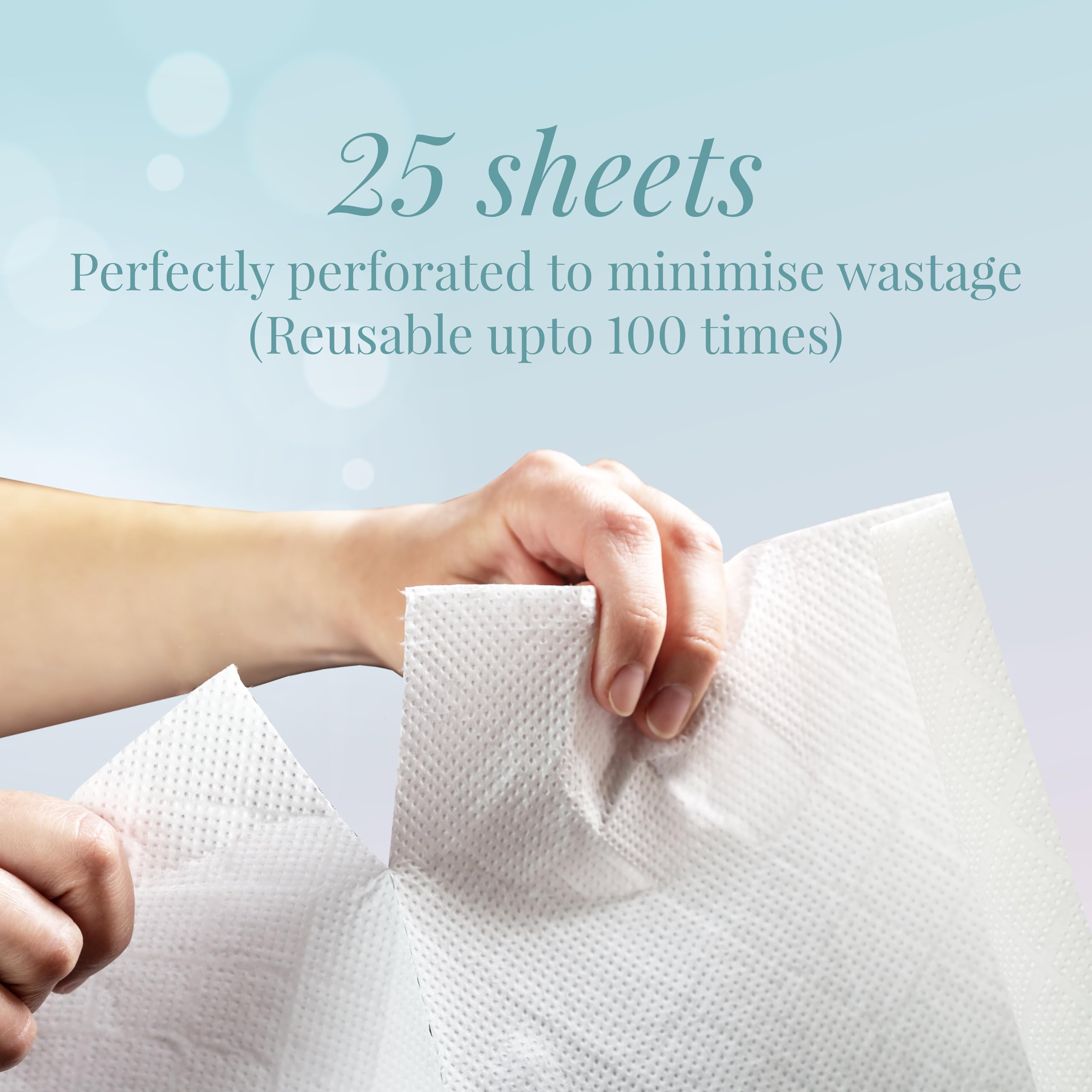 Origami Reusable Kitchen Towel Roll – 25 Sheets, Washable up to 2,500 Times | Highly Absorbent, Eco‑Friendly & Hygienic Non‑Woven Dish Cloth Alternative for Cleaning Tough Stains - Image 6 thumbnail