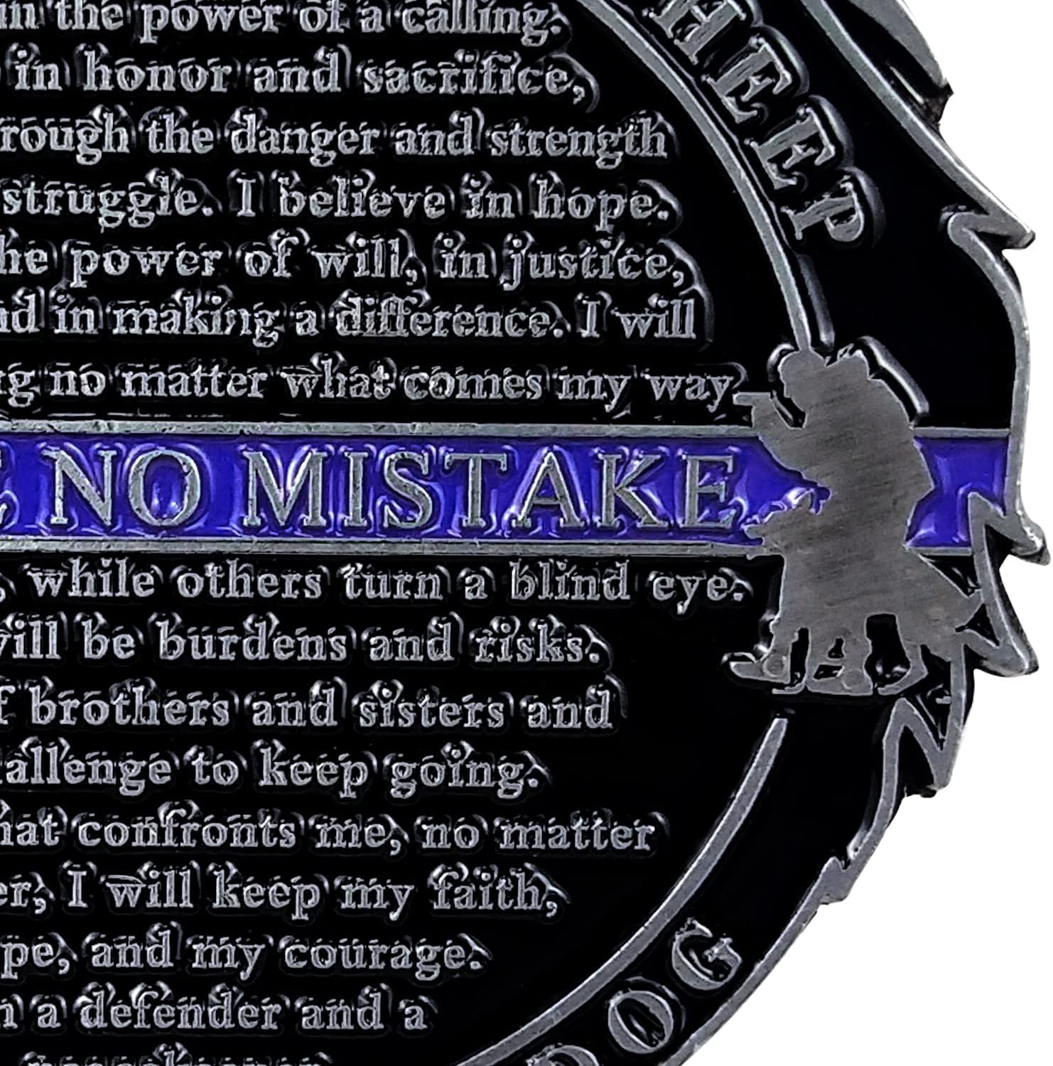 Police Challenge Coin Thin Blue Line Military Gift I May Walk Among The Sheep But Make No Mistake I Am The Sheepdog