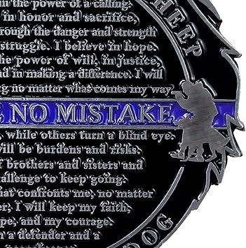 Police Challenge Coin Thin Blue Line Military Gift I May Walk Among The Sheep But Make No Mistake I Am The Sheepdog