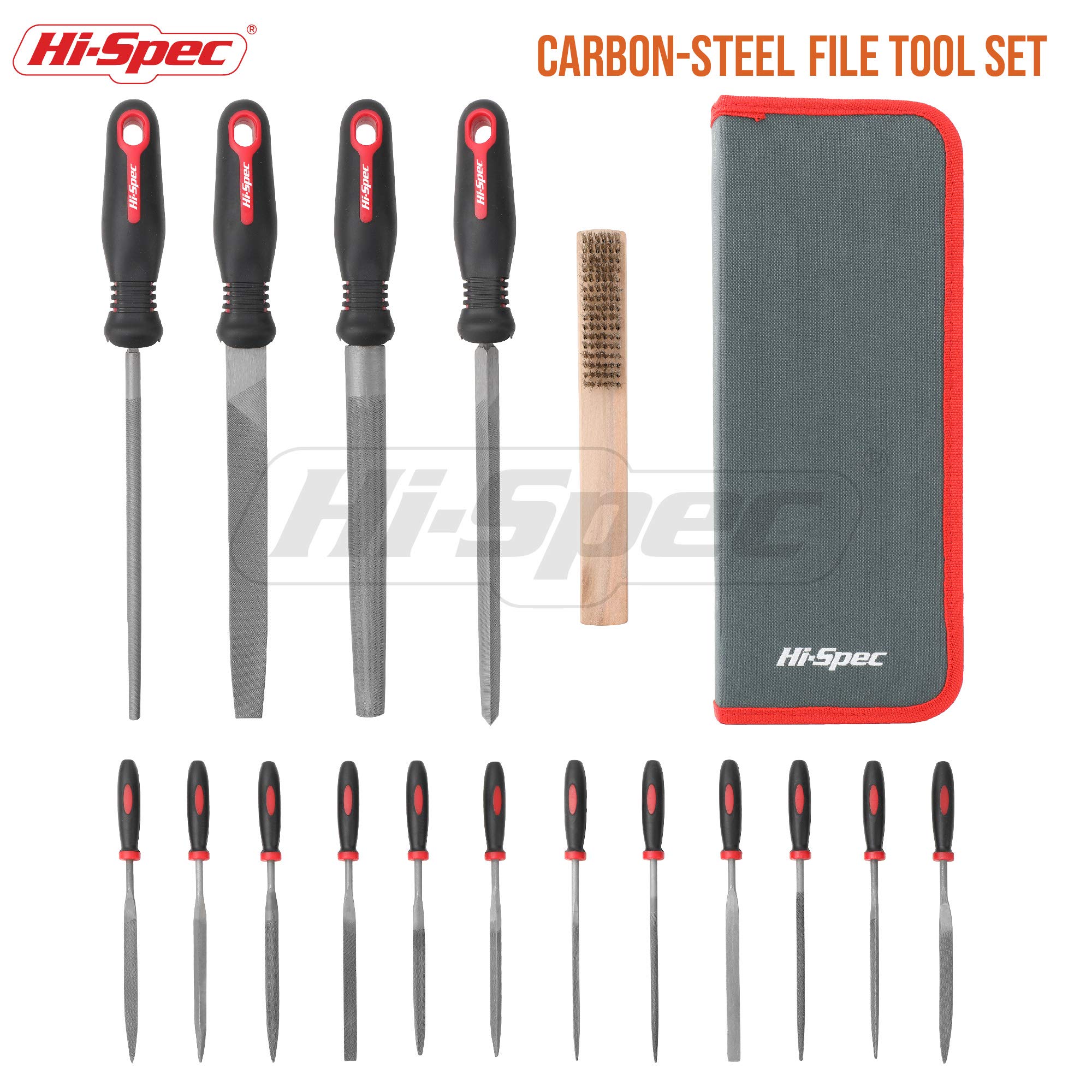 Hi-Spec 17pc Juego de Limas Metálicas y Mini Limas y Hi-Spec Mini Amoladora Herramientas Rotativas Electrica de 170W