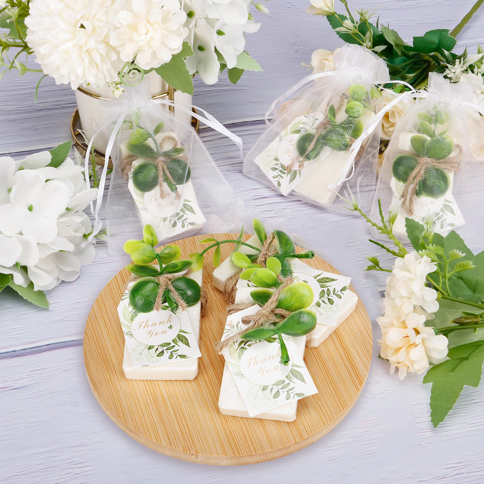 50 pezzi di sapone fatto a mano, regalo di nozze, eucalipto naturale, sapone fatto a mano, regali di ringraziamento per la sposa, baby shower, feste, decorazioni da giardino primaverili con
