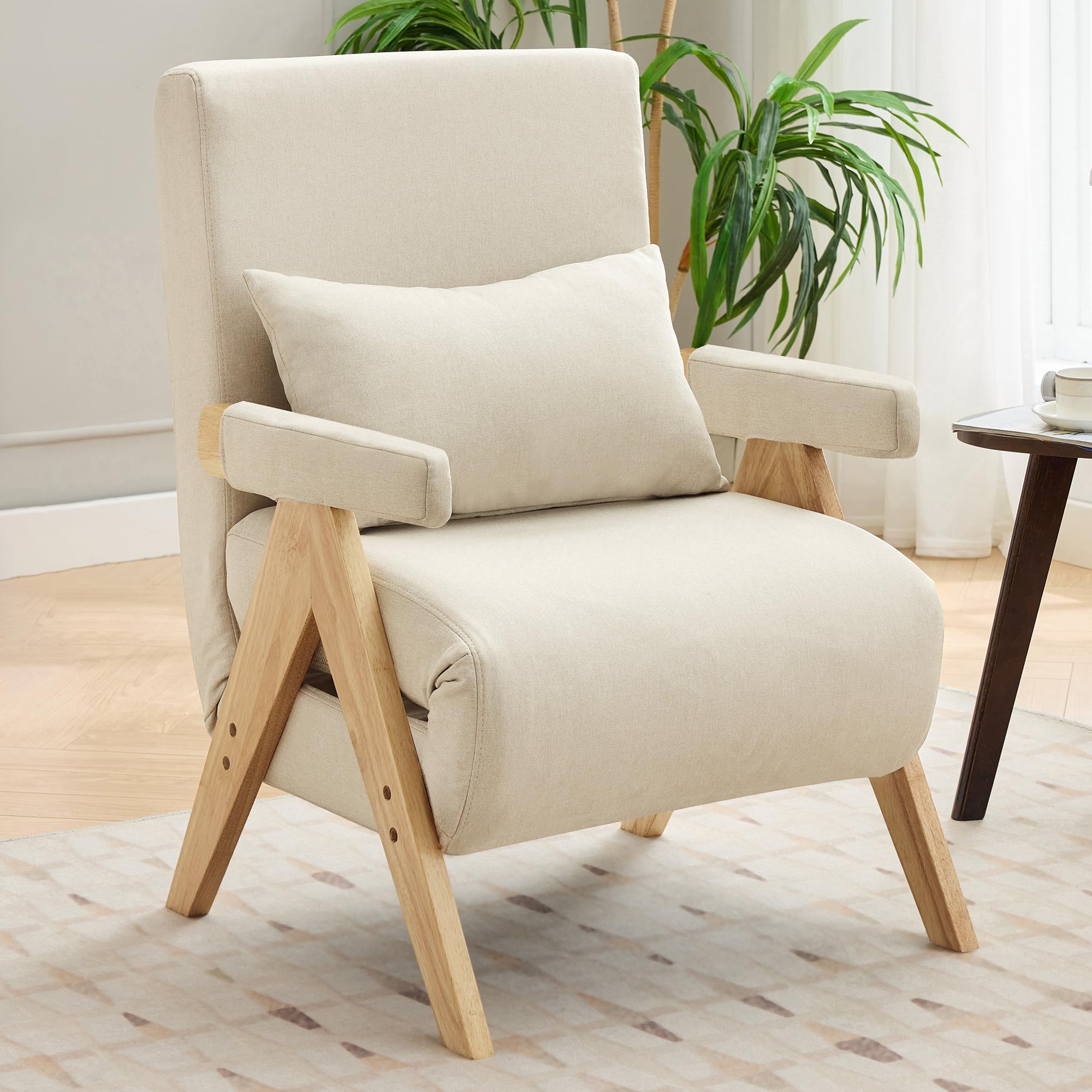 Design moderno: poltrona 3 in 1 con funzione di sonno, divano letto trasformabile, poltrona pieghevole imbottita, seduta imbottita, poltrona lounge, letto singolo (B)