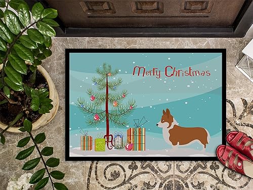 Miniatura 3 de Caroline's Treasures BB8482MAT - Felpudo de Navidad Pembroke Welsh Corgi de 18 x 27 pulgadas, tapete para puerta delantera, para interiores y