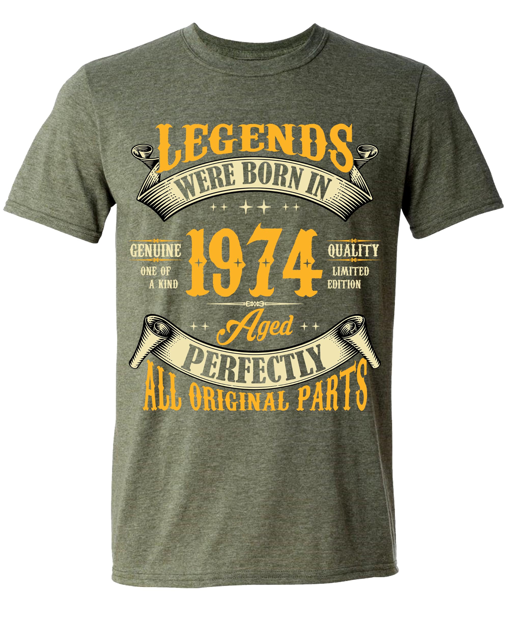50th Birthday Shirt for Men, Legends Were Born in 1974, Vintage 50 Years Old Tee T-Shirt