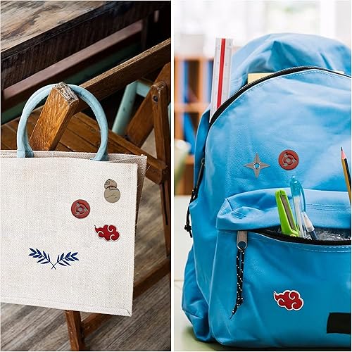 Miniatura 4 de Babymiu Pinzas esmaltadas de anime (paquete de 8) lindos pines de aleación de anime, insignia de ninja esmaltada, broches para mochilas, chaquetas,