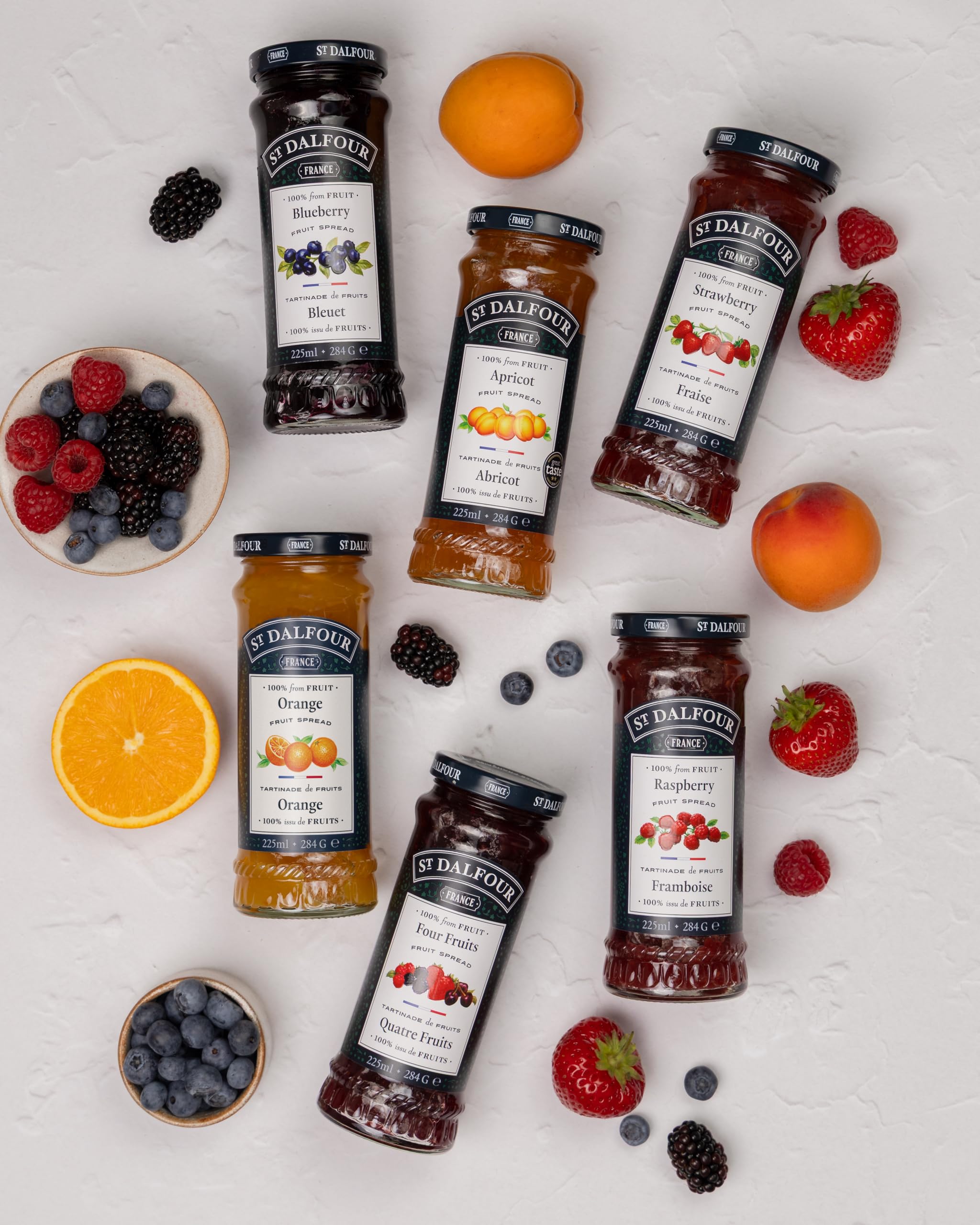 St Dalfour JENGIBRE Y NARANJA | Fruta triturada | Mermelada natural 284g | 100% fruta sin azúcares añadidos