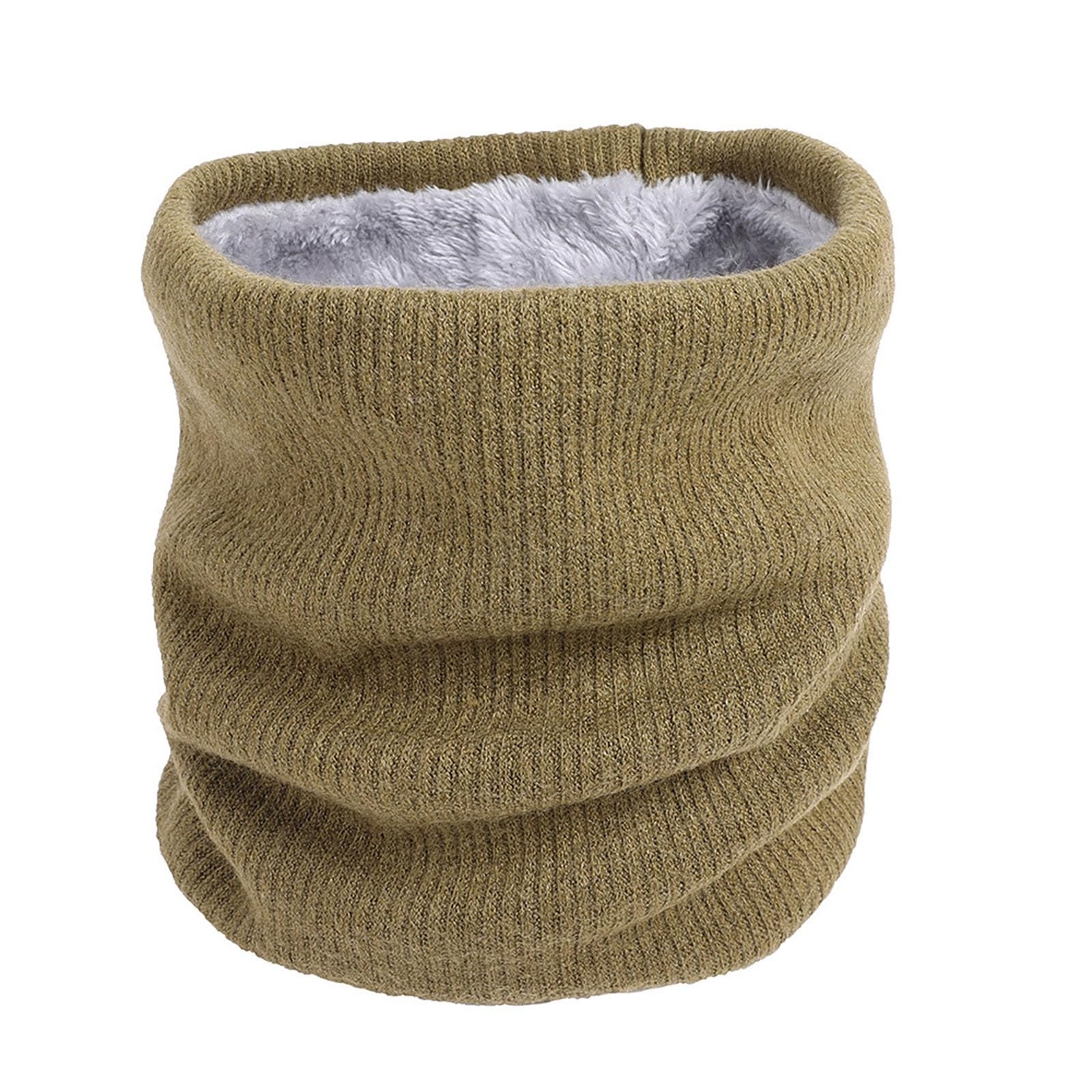 Lovers Winter Plain Line Patchwork Warm Cowl Neck Cotton Scarf Shawl Ring Scarf Birthday Black