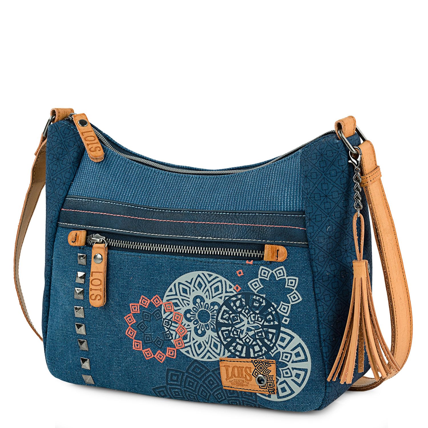 Lois - Bolso Bandolera Mujer - Bolso Mujer Pequeño de Marca - Bolsos Bandolera Mujer de Lona/PU - Bolso Mujer Bandolera de Uso Diario - Bolso Pequeño Mujer Casuales