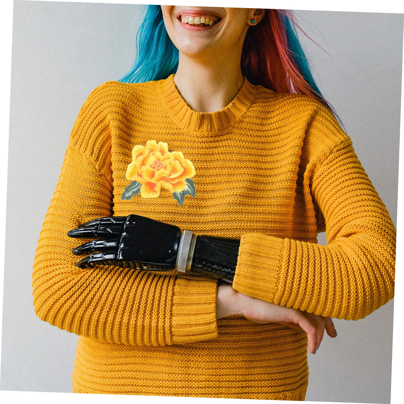 Gadpiparty 5 Set Patch Di Ricamo Floreale Vestiario Appliques Per I Vestiti Cucire Toppe Per Giacche Cucire Toppe Ricamate Patch Di Abbigliamento Fiori Decora Tessuto 4 Pezzi*5