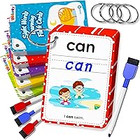 Walenty 250 Dolch Sight Words Flash Cards Kindergarten - Reusable Dry Erase Reading Writing Games for Kids Ages 3+ Preschool Homeschool