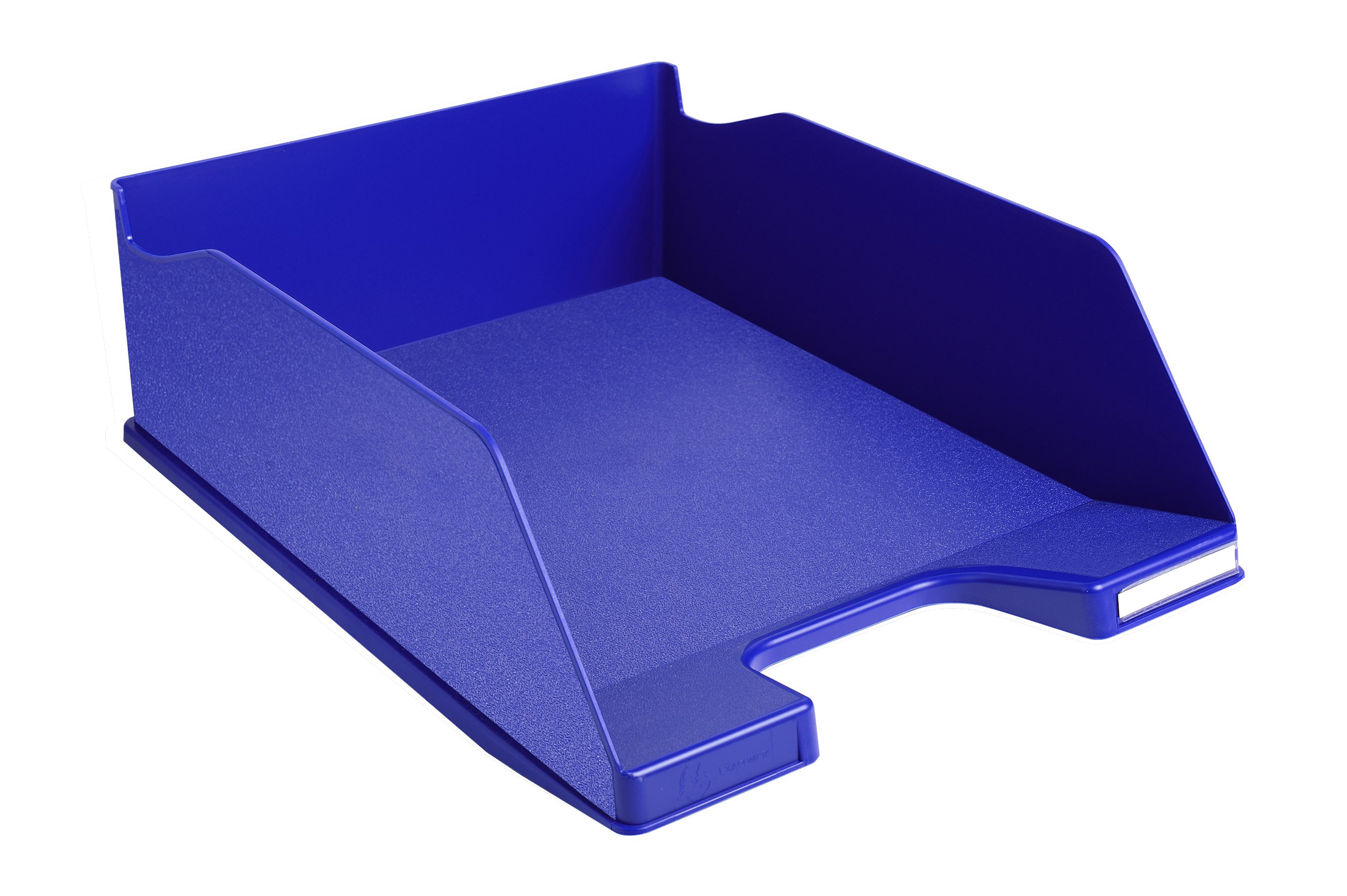Exacompta - Ref. 115104D - set of 4 COMBO MAXI letter trays - dimensions 34.7x25.5x10.3 cm - for A+ format documents - midnight blue color - Blue Angel certified - capacity 750 sheets