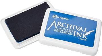 Ranger Archival Ink AIP31444 Ink Pad Cobalt Archival Dye Permanent Waterproof Ranger, Multicolor
