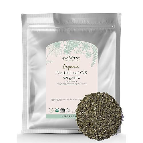 Starwest Botanicals Té orgánico de hoja de ortiga corte suelto y tamizado, 1 libra a granel