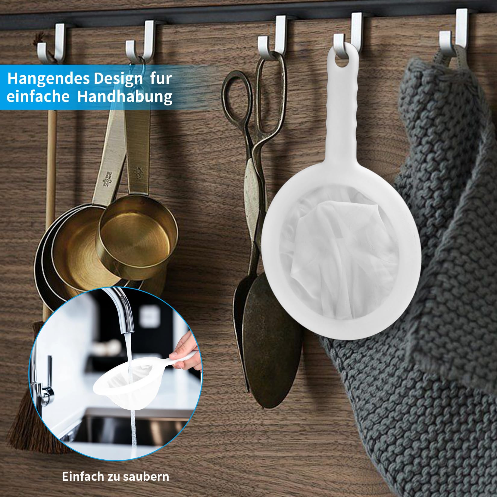 Filtre à Tamis Fin Nylon Ultra Fine 200 Mailles 400 Mailles Passoire Alimentaire Cuisine