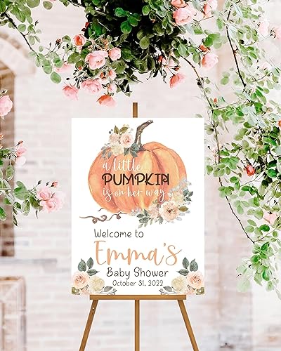 Letrero de bienvenida de baby shower de Halloween, letrero de bienvenida para niña, letrero de bienvenida para baby shower, letrero de patio con