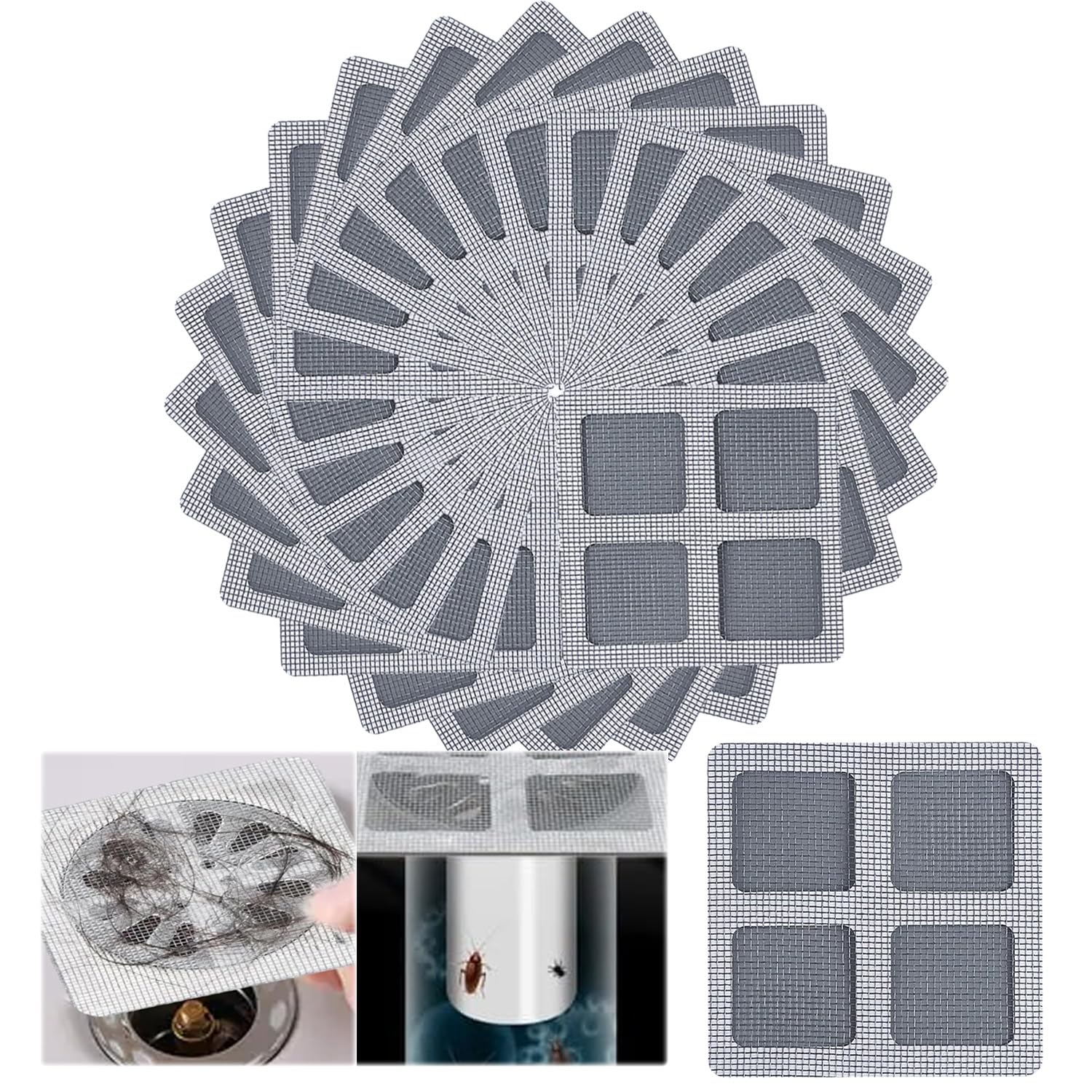 Lot De 50 Autocollants Pour Drain De Douche - Crépines D'évier