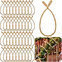 Vista 10 de Zhengmy 20 lazos de guirnalda de Navidad extra largos de 25 pulgadas, lazos decorativos de Navidad para barandilla, reutilizables, flexibles