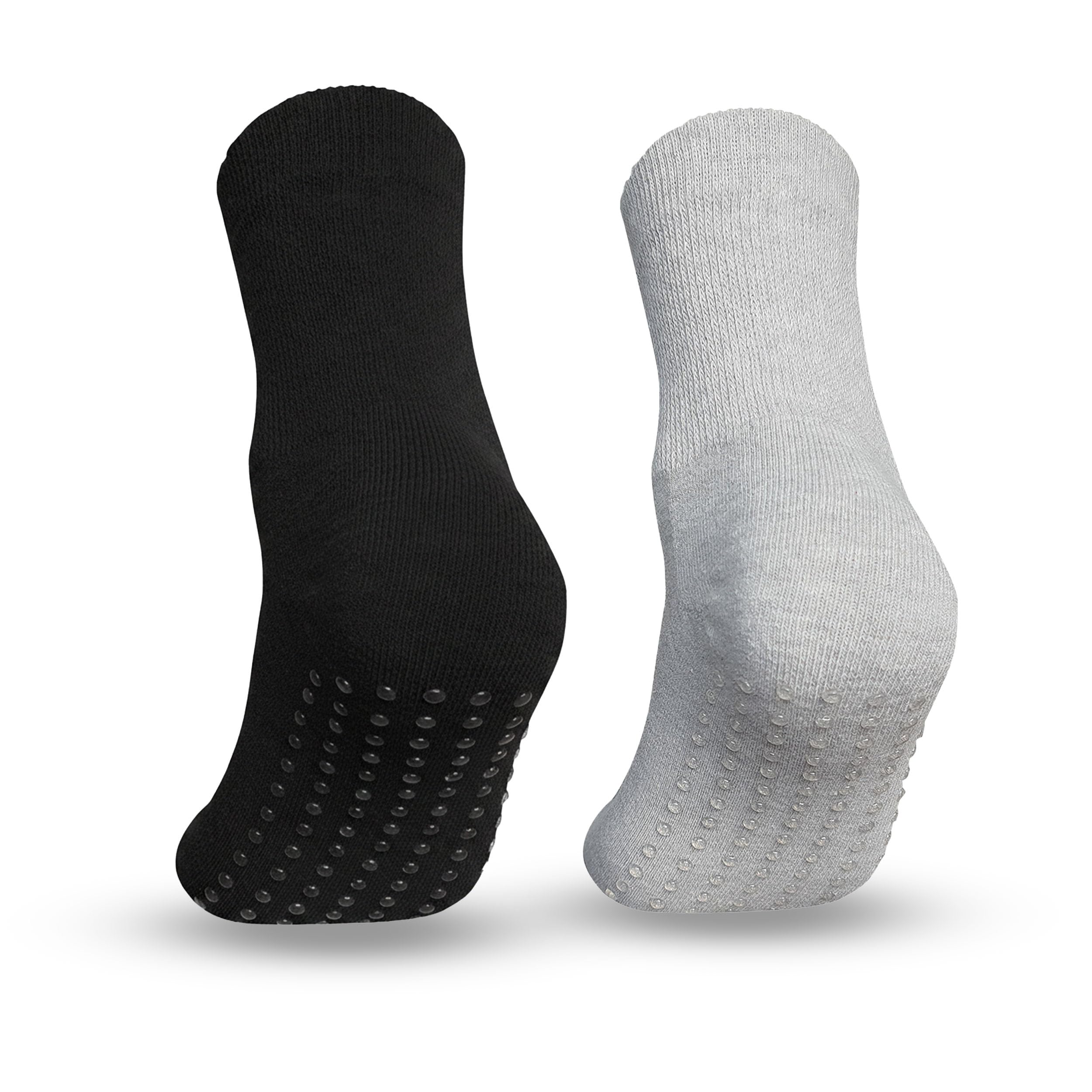 montac Diabetic Essentials Socks, Premium Diabetic Socks, Anti Slip-Grip, Helps In Neuropathy, Reduction Of Gangrene Chances, Increase Blood flow, for Men & Women, Ankle Length (Black & Grey)-picture-48