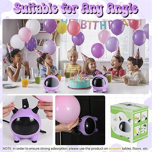 Miniatura 6 de Small Balloon Pump, Portable Air Pump for Balloons with Dual Nozzles, 110V 600W Electric Balloon Blower Pump for Latex Garland Arch and Foil Balloons