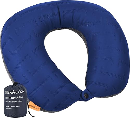 TREKOLOGY Almohada cervical de viaje para avión – Almohada de cuello de avión de primera calidad para dormir – Soporte de cuello definitivo para