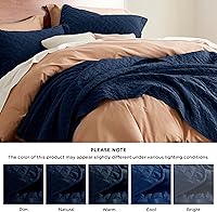 Vista 74 de Bedsure – Juego de colcha ligera con patrón de tejido de canasta, juego de edredón suave para todas las estaciones, incluye 2 fundas de almohada