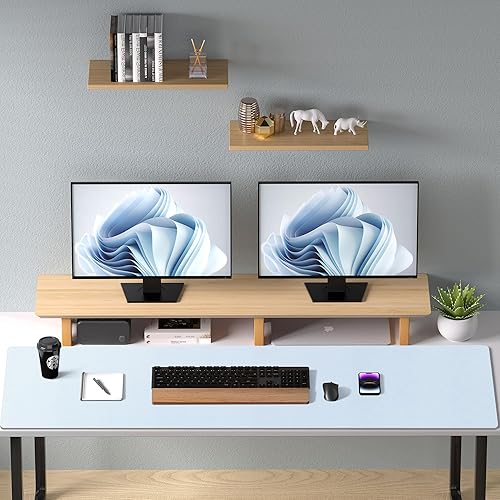 Miniatura 257 de Aothia Protector de escritorio de cuero, alfombrilla para mouse, alfombrilla de escritorio de oficina, antideslizante, de piel sintética, Agua,Azul