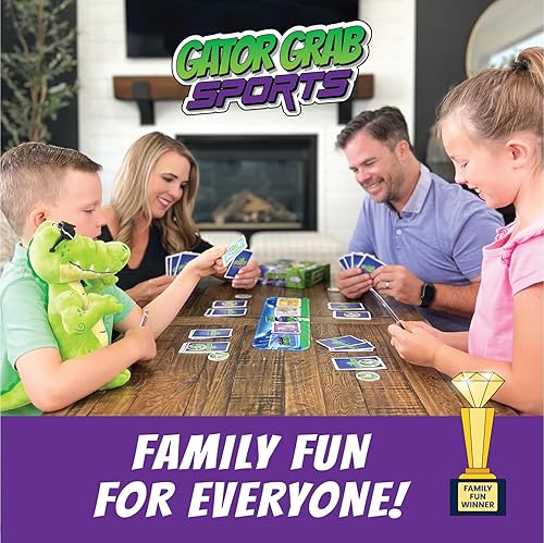 Miniatura 4 de Gator Grab - Juego de cartas deportivas (ganador del premio Mom's Choice), perfecto para niños y adultos que aman los juegos de mesa, juegos de