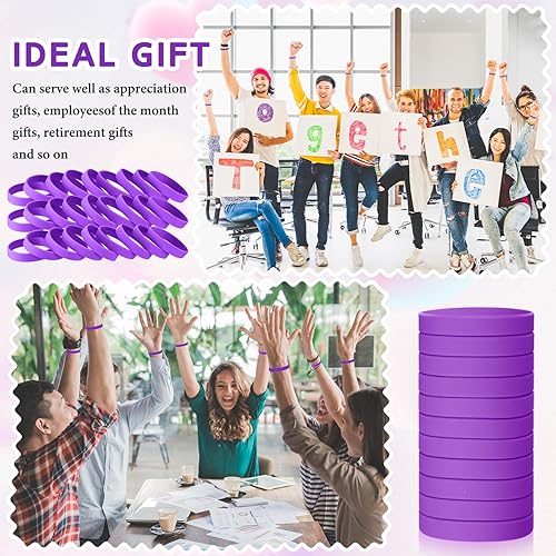 Vista 70 de Liliful 100 pulseras de goma de silicona para mujeres y hombres (verde)