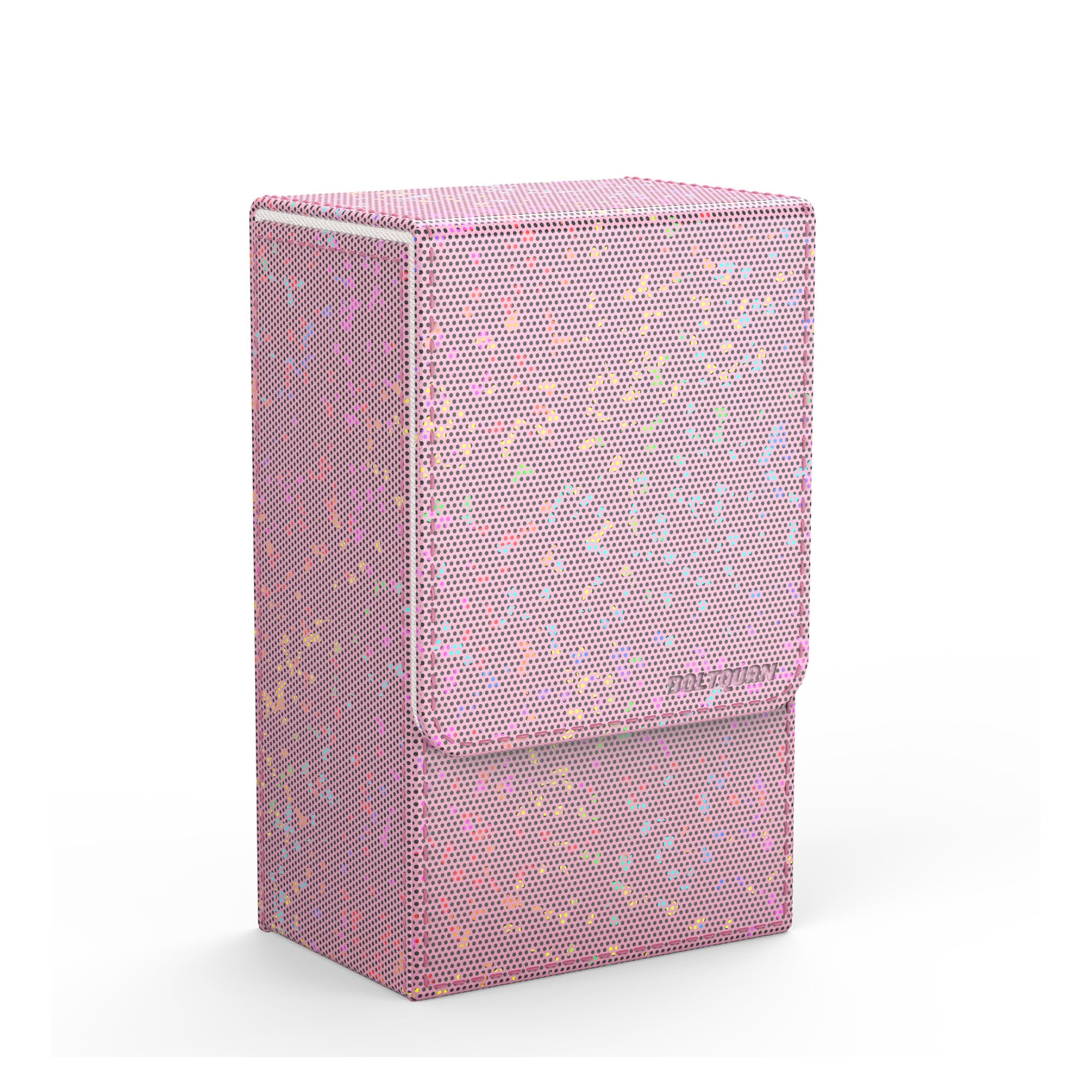 Boltquan Pearlized Pink Tarot Card Holder with White Interior  Fold-Top Case with Magnetic Lid Closure  Fits Standard Tarot Decks  Outer Dimensions 5.39 x 3.38 x 2 Inches (Pearlized Pink)