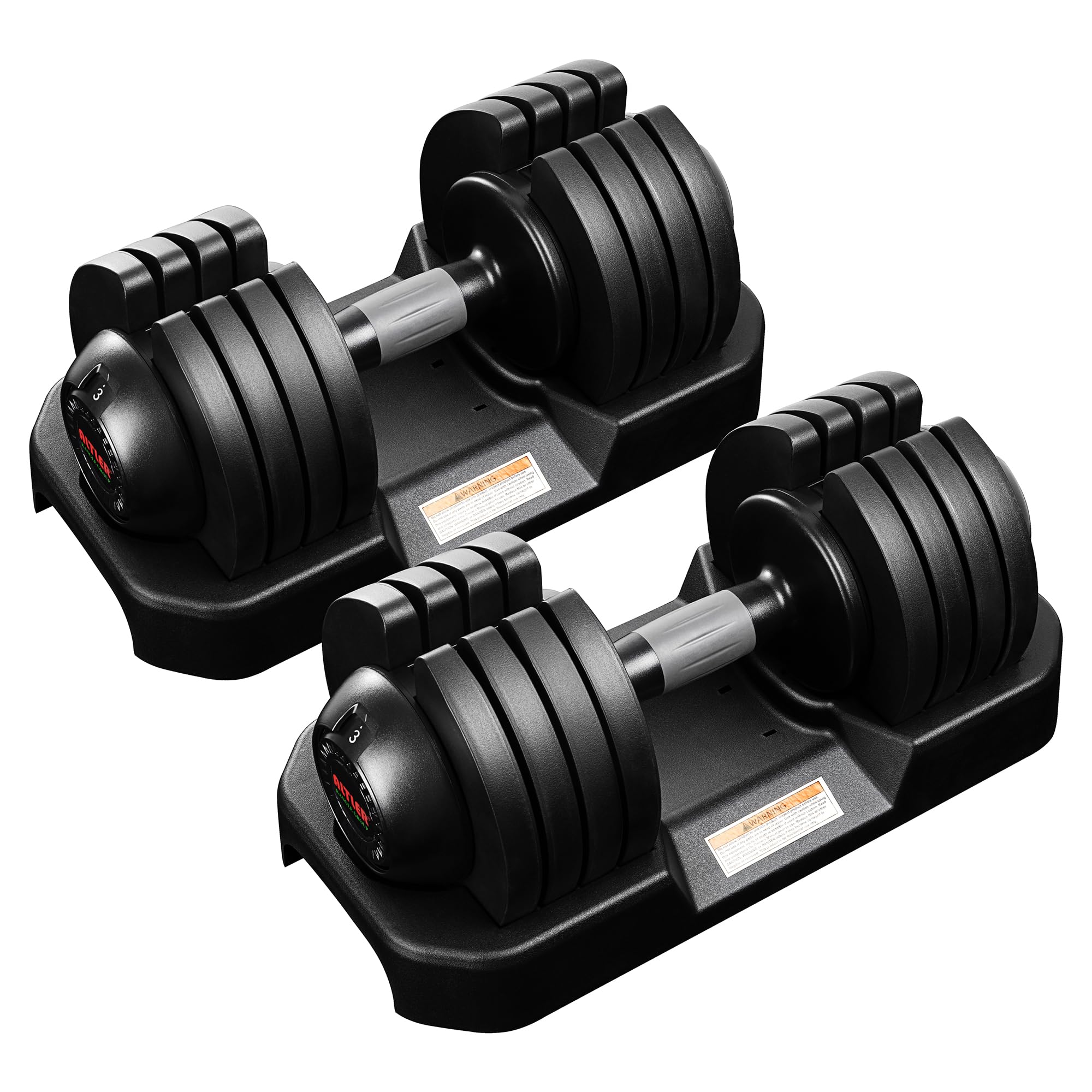 22lbs/25lbs/52lbs single/pair adjustable dumbbells set premium rubber coated dumbbell set with secure locking mechanism for safe & customizable strength training