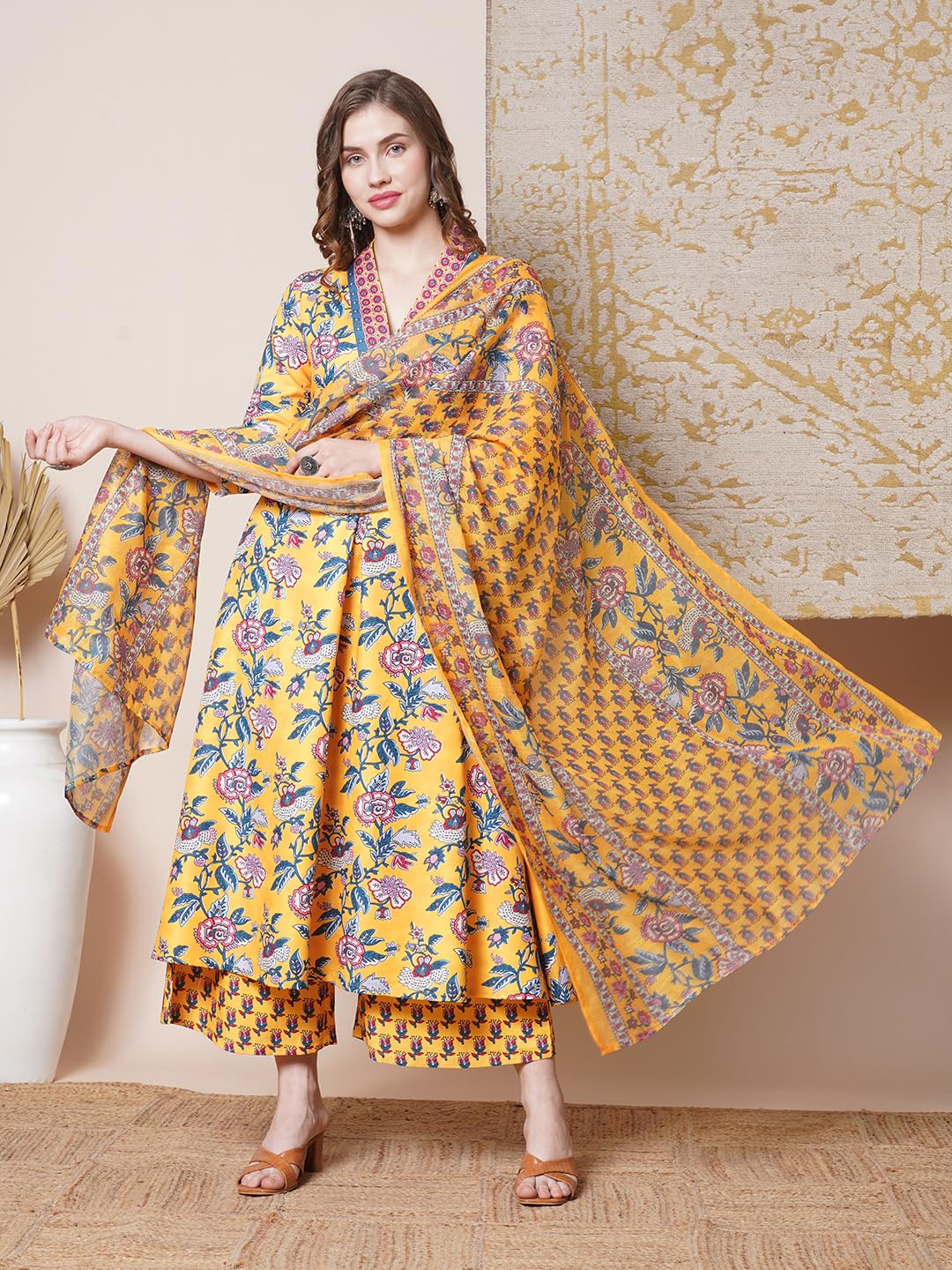ANNI DESIGNER Kurta avec pantalon pour femme