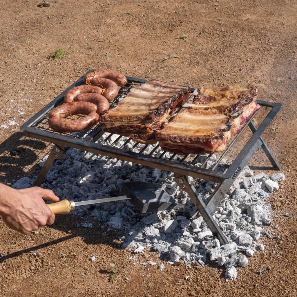 Griglia argentina di lusso, in ferro argentino, barbecue Parrilla Asado, griglia Sor Pampa, design pieghevole