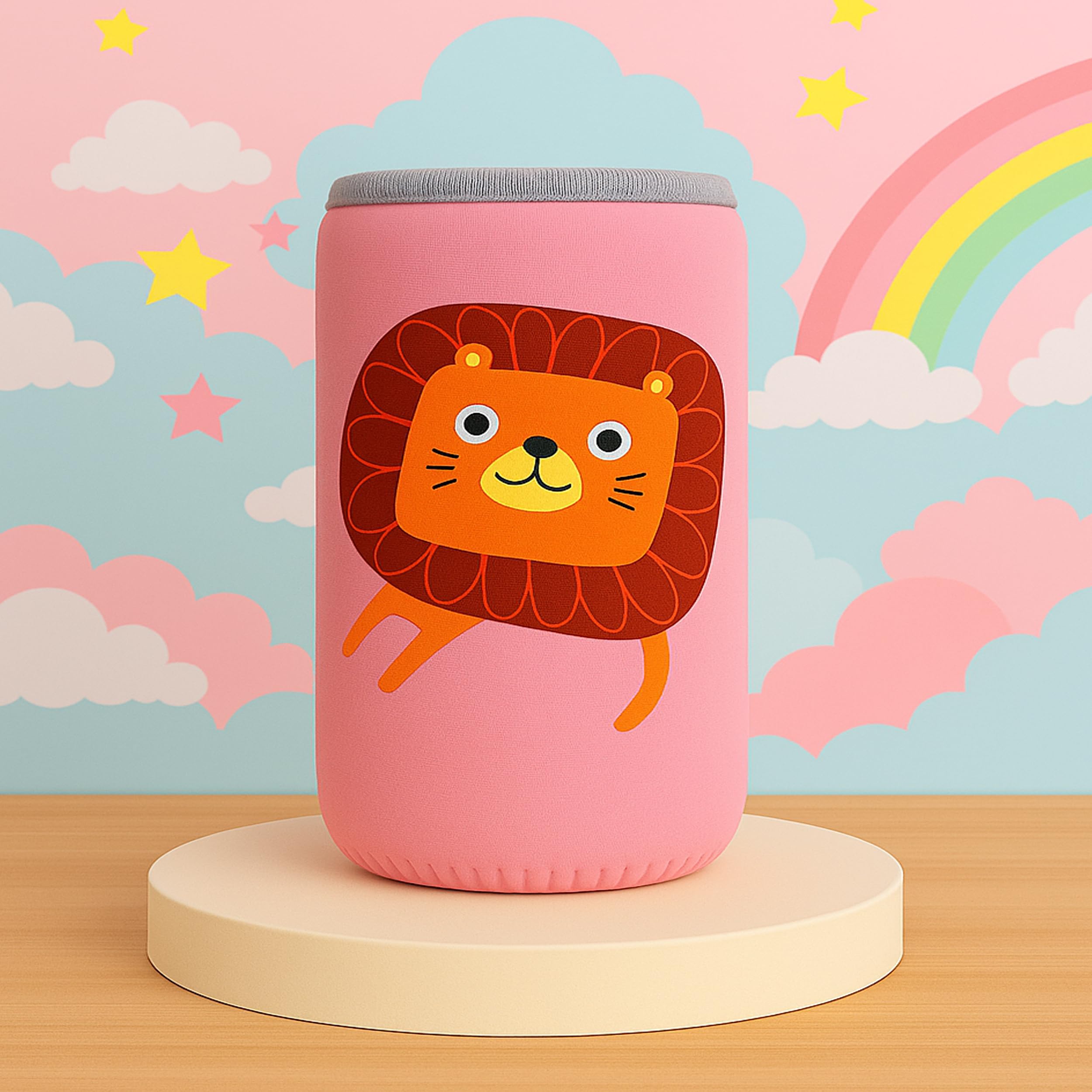 Alya The Cheeky Kidzz Reusable Adjustable Baby Feeding Bottle Cover Sleeve Cartoon Print With Holding Strap Suitable For 120Ml 220Ml 240Ml Slim Neck Feeding Milk/Water Bottles(Design 23)-image-39
