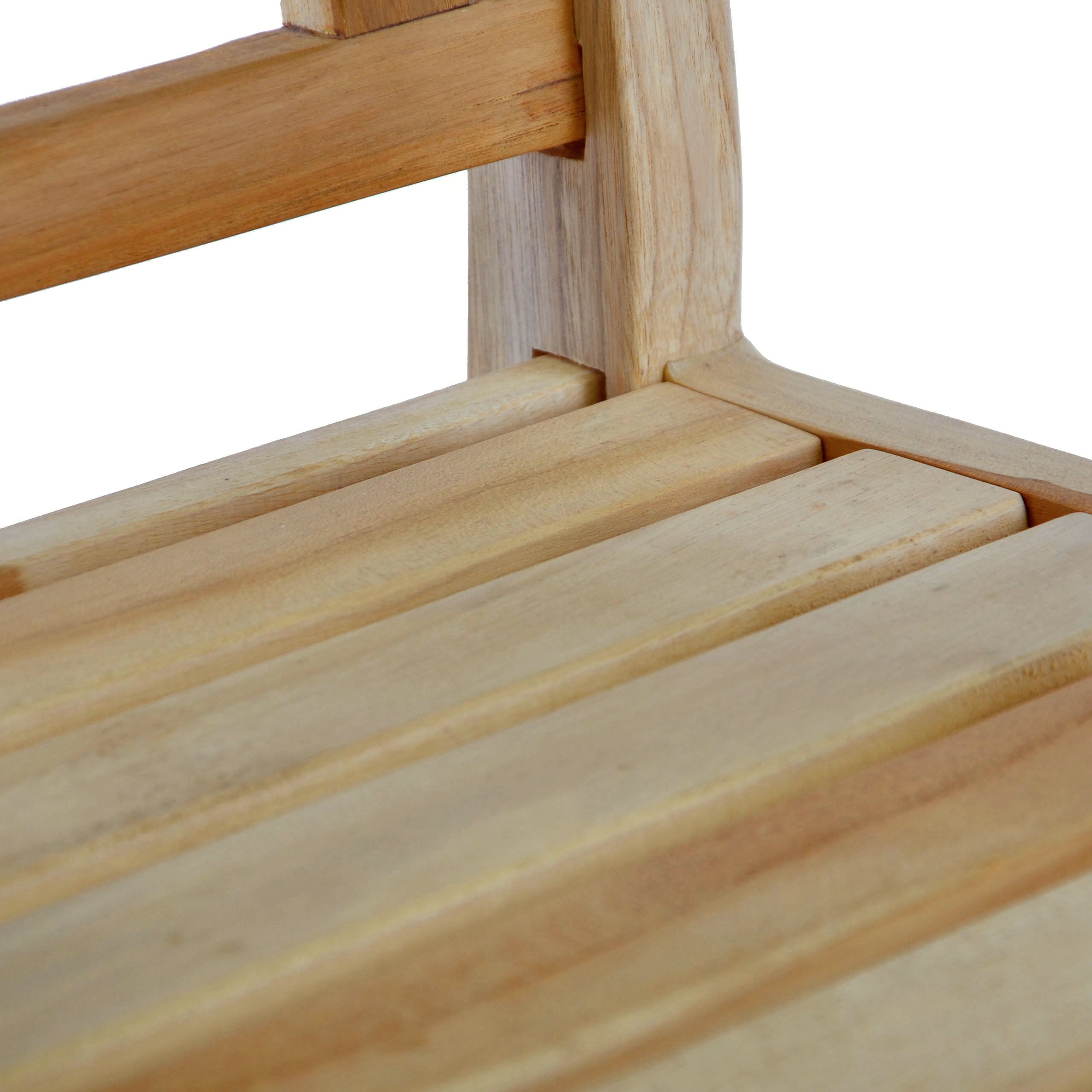 Divero Kinderbank 2-Sitzer aus Teakholz, unbehandelt – Farbe: Natur-Braun | ideal für Terrasse und Garten