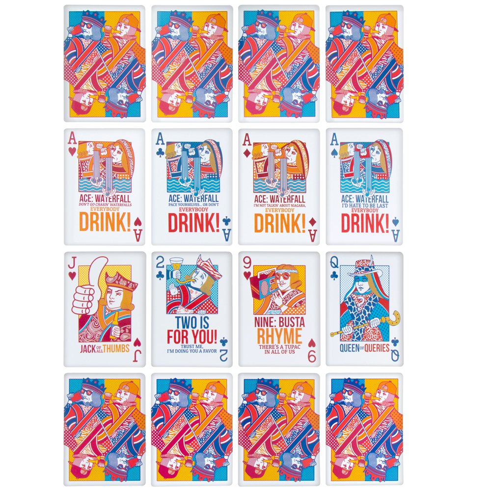 Amazon.com: Kings Drinking Game Playing Cards - Waterproof Custom Plastic  Cards with Instructions on The Cards - Ring of Water, Waterfall, King's Cup  by Brewski Brothers : Everything Else