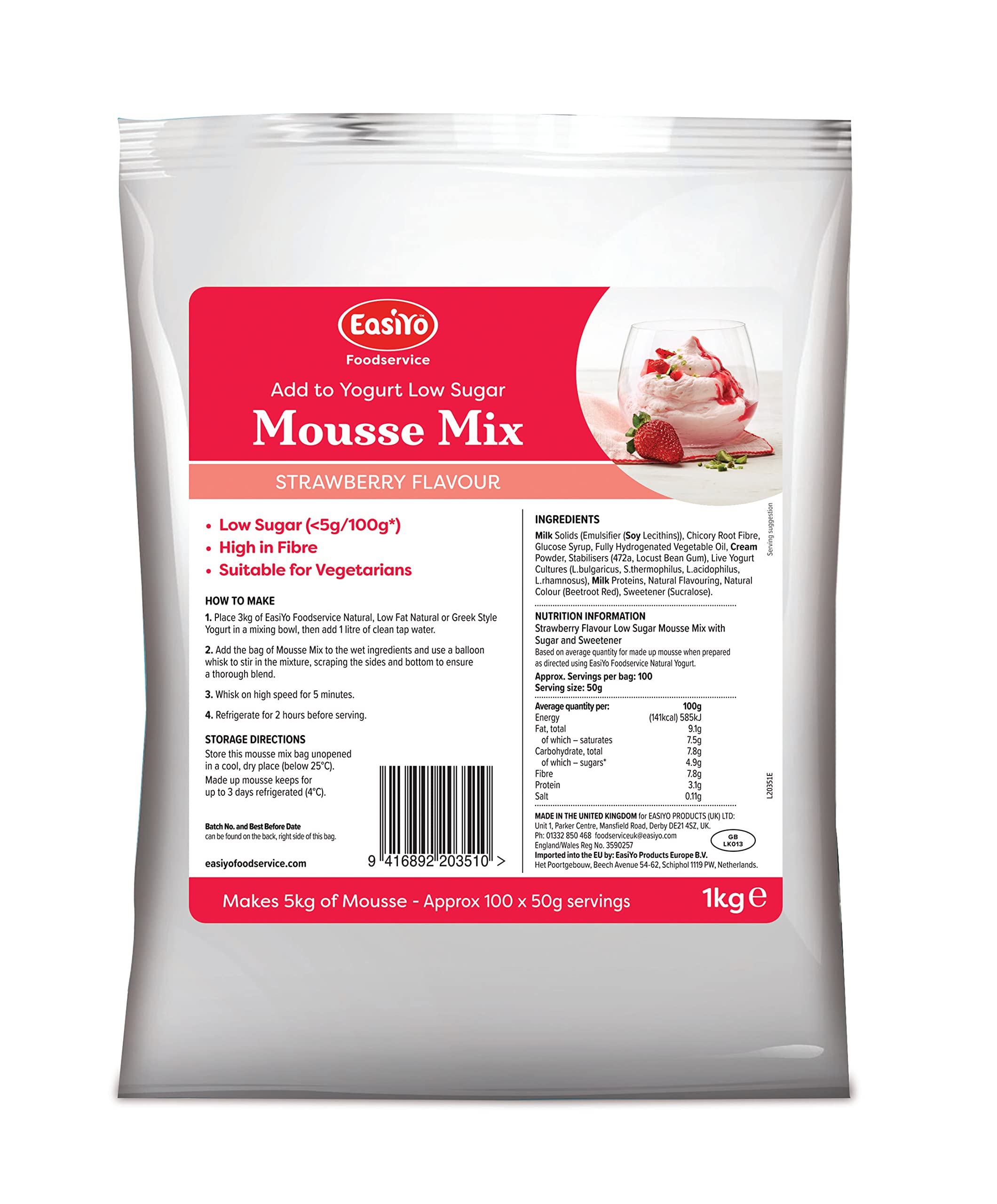 Food Service Catering Size EasiYo Yogurt and Desserts Mixes Compatible With 6.5KG / 13KG Yogurt Maker (Greek Style 2.4kg) — view 3