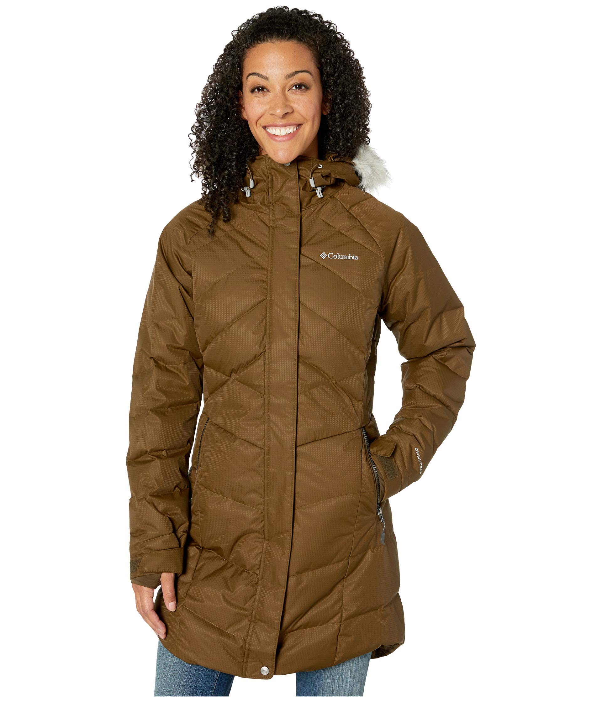 Columbia Women’s Lay D Down II Mid Jacket, Waterproof & Breathable, Olive Green, X-Small