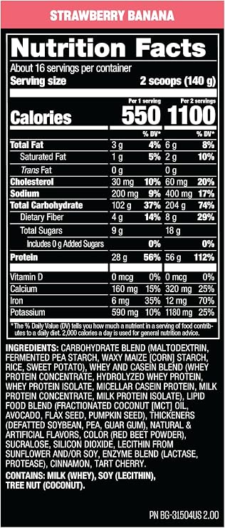 Mutant Mass 2.27kg Strawberry Banana