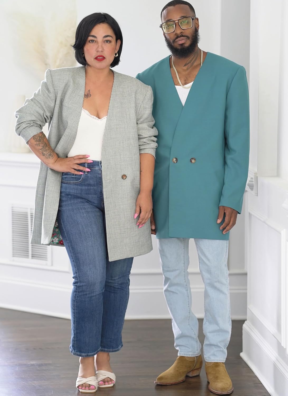 Simplicity SS3071A Unisex Oversized Lined Blazer Sewing Pattern Packet by Mimi G Style, Design Code S3071, Sizes XS-S-M-L-XL-XXL