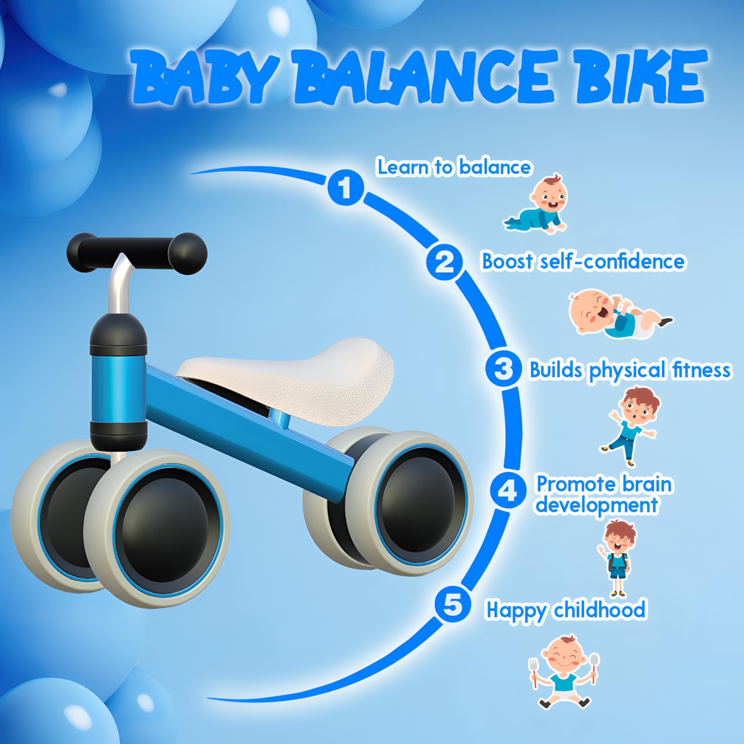 Snapklik.com : Baby Balance Bike For 6-24 Months, Perfect First Bike Or ...