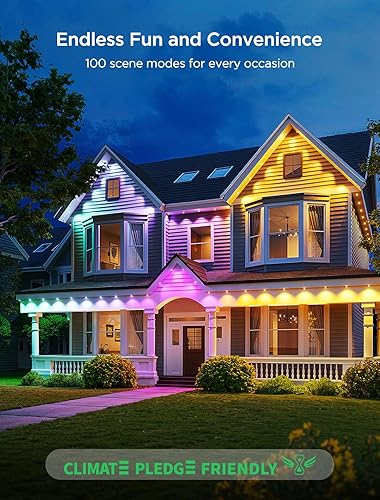 Miniatura 3 de Govee Permanent Outdoor Lights 2, 100ft RGBIC Outdoor Lights with 72 LED Lights, IP67 Waterproof, 100 Scene Modes with 40lm White for Outdoor