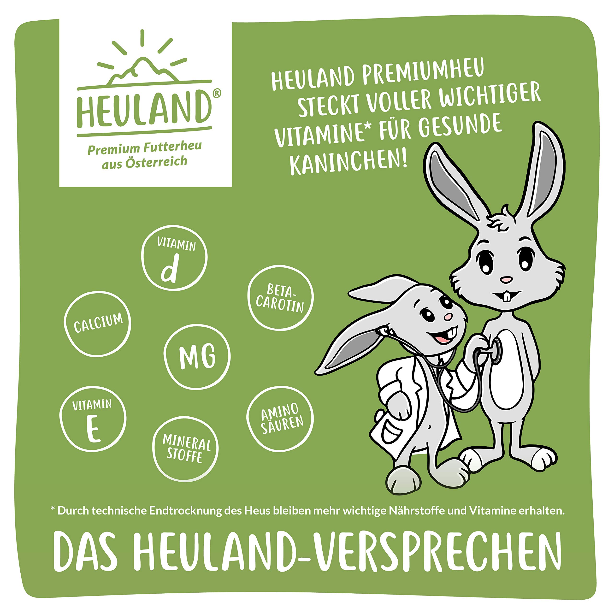 Premium Heu Bleib ma G´sund mit Kamille und Ringelblume (4X 500g) Frisches Bergwiesenheu für Kleintiere Kaninchen Hamster Streu Meerschweinchen Futter Nager Zwergkaninchen Hasen 2 Kilo