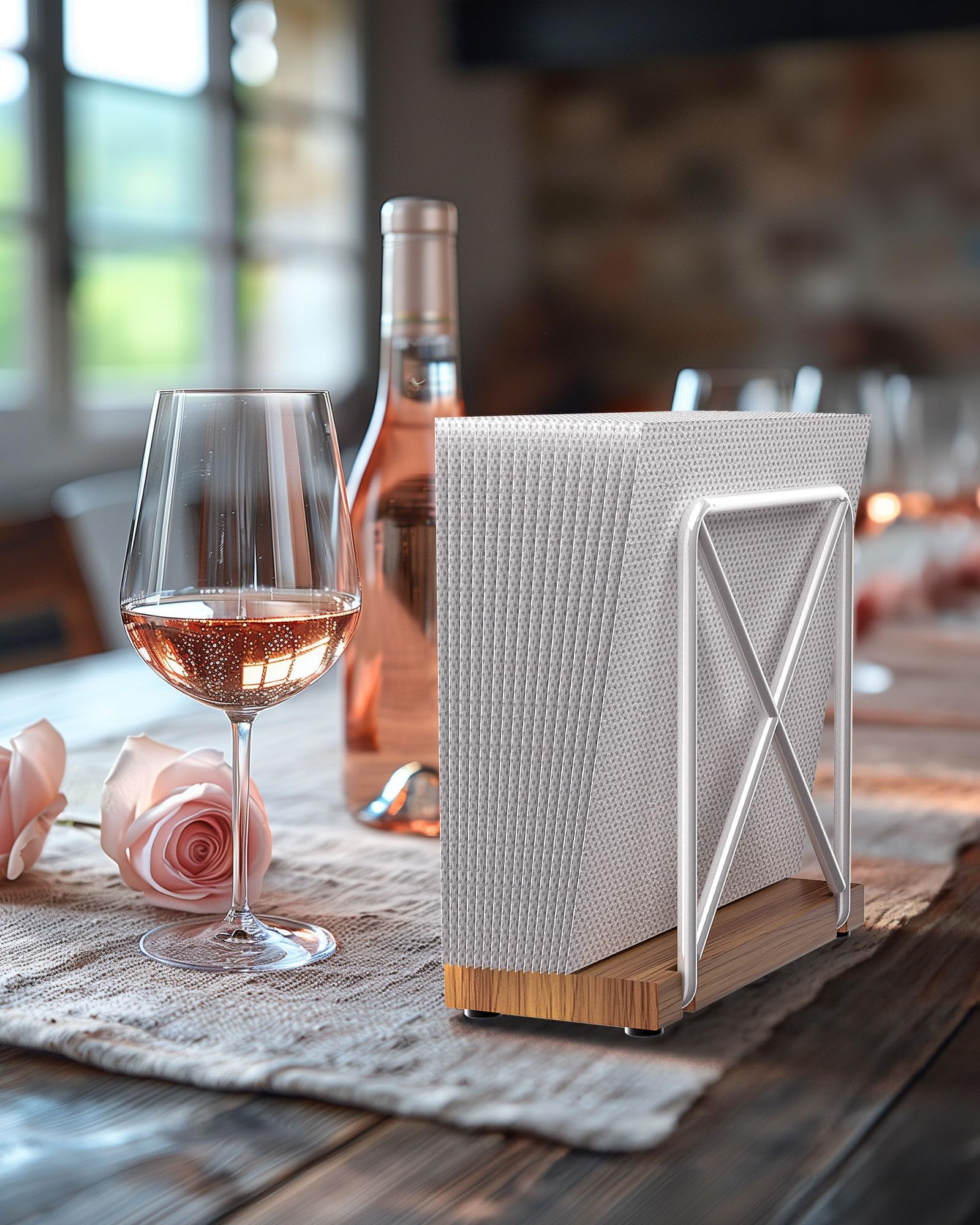 Serviettenhalter Aus Metall & Holz – Stylischer Spender Für Küche, Bar Oder Outdoor