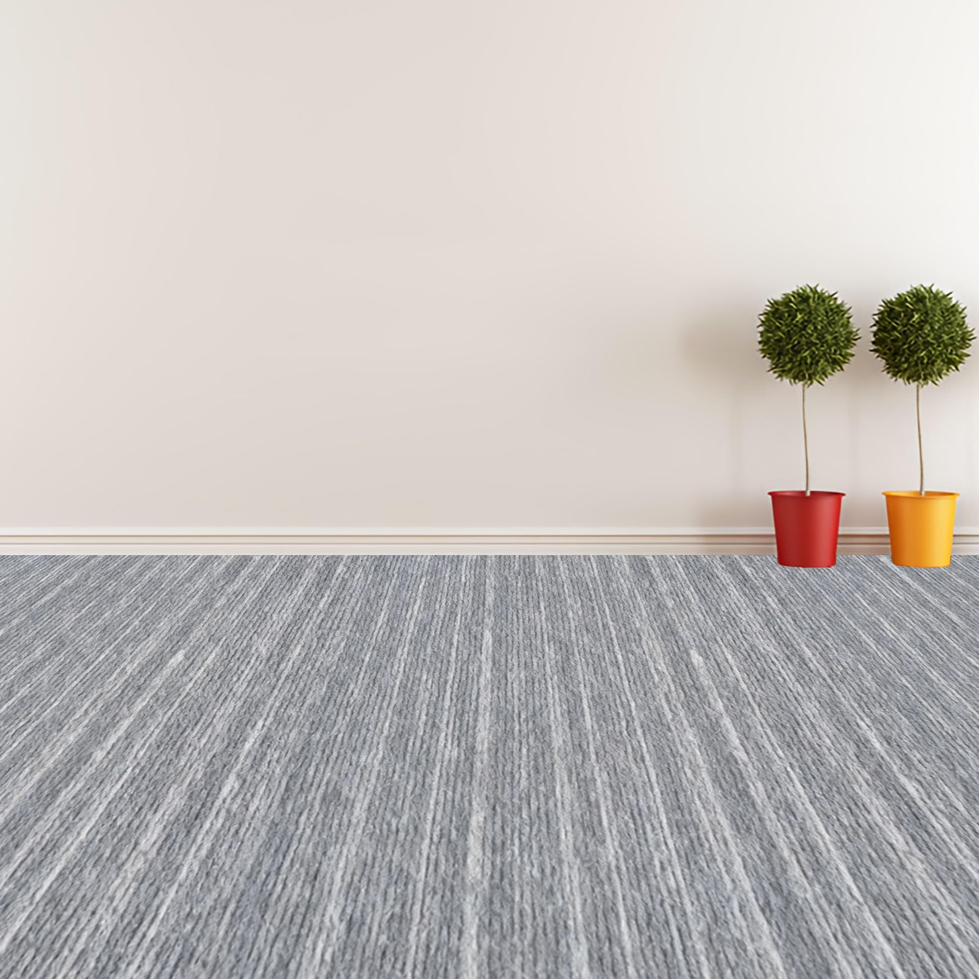 Nadelvlies Bodenbelag 150 x 350 cm Rutschhemmende, Stuhlrollenfest Schlafzimmer Teppiche Antistatisch für Wohnbereich, Büro, Küche, Hellgrau